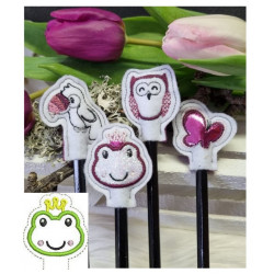 Stickdatei - ITH Stifteaufsatz Froschkönig